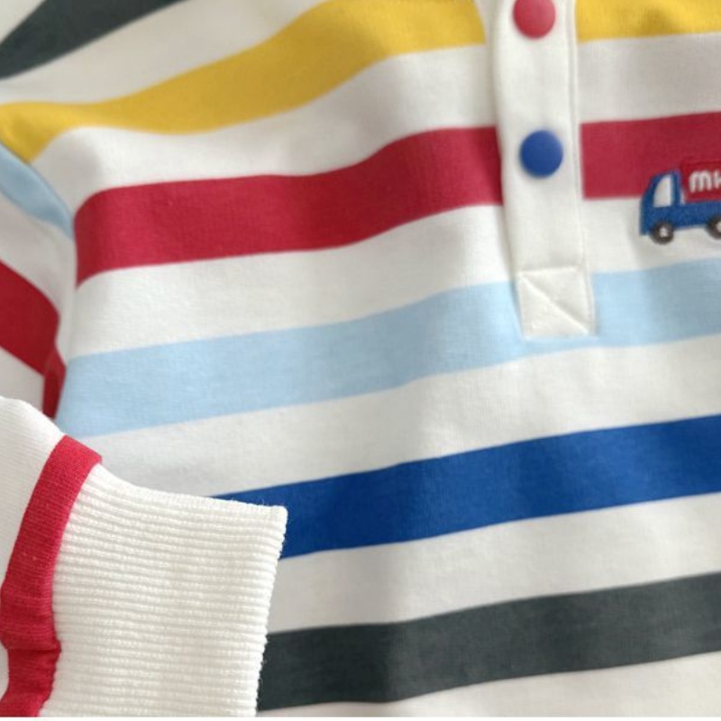 Baby Toddler Striped Polo Neck T-Shirt Top