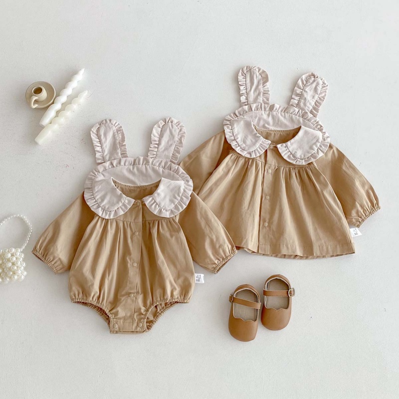 Baby Girl Rabbit Ear Collar Princess Dress