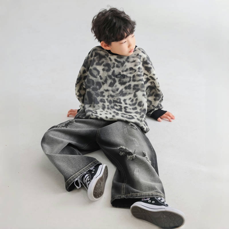 Kids' Boy Leopard Print Sweatshirt