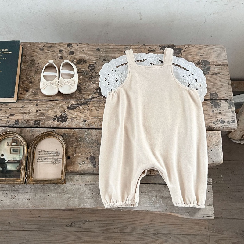 Baby Pink Striped Rabbit Overalls