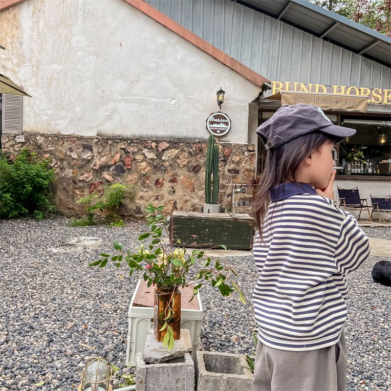 Toddler Polo Striped Casual Soft T-shirt