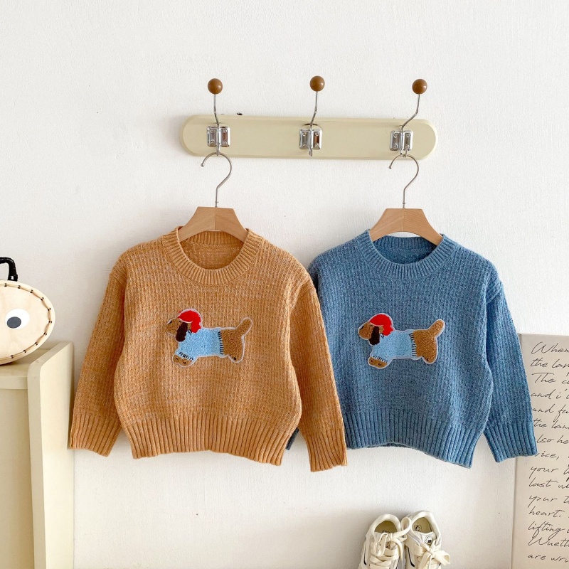 Kids' Sausage Dog Embroidered Sweater