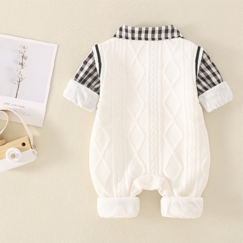 Baby Newborn Bear College Style Romper