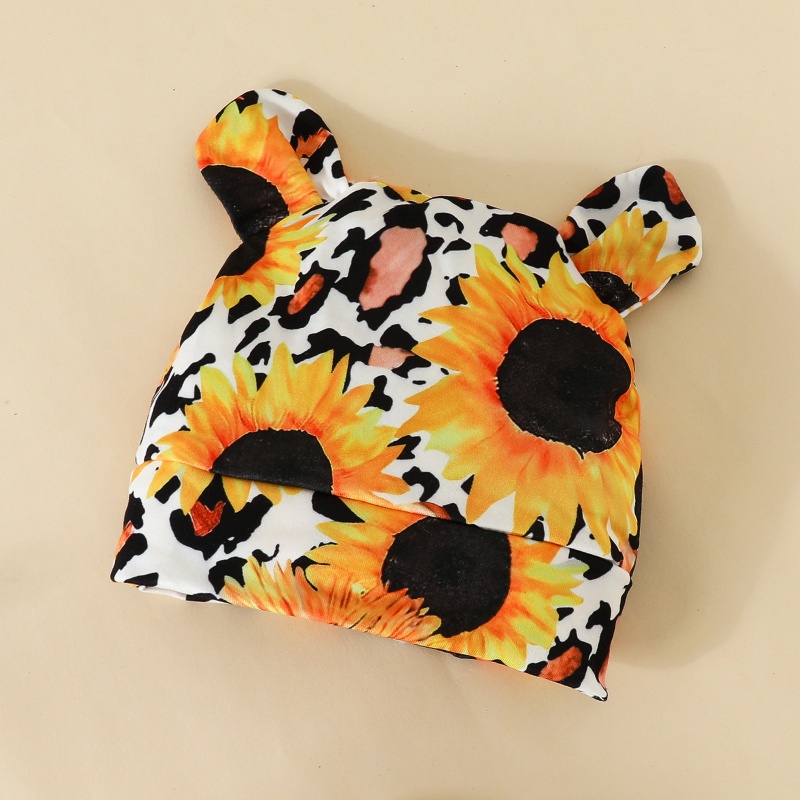 3- Piece Baby Newborn Flower Print Romper Set