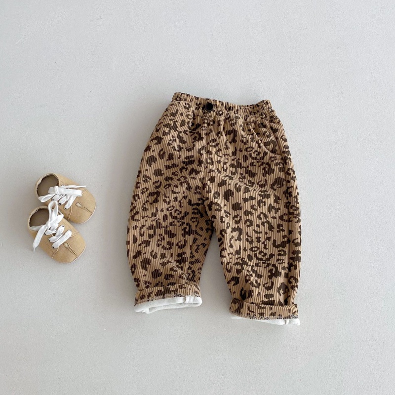 Baby Toddler Leopard Floral Padded Casual Pants
