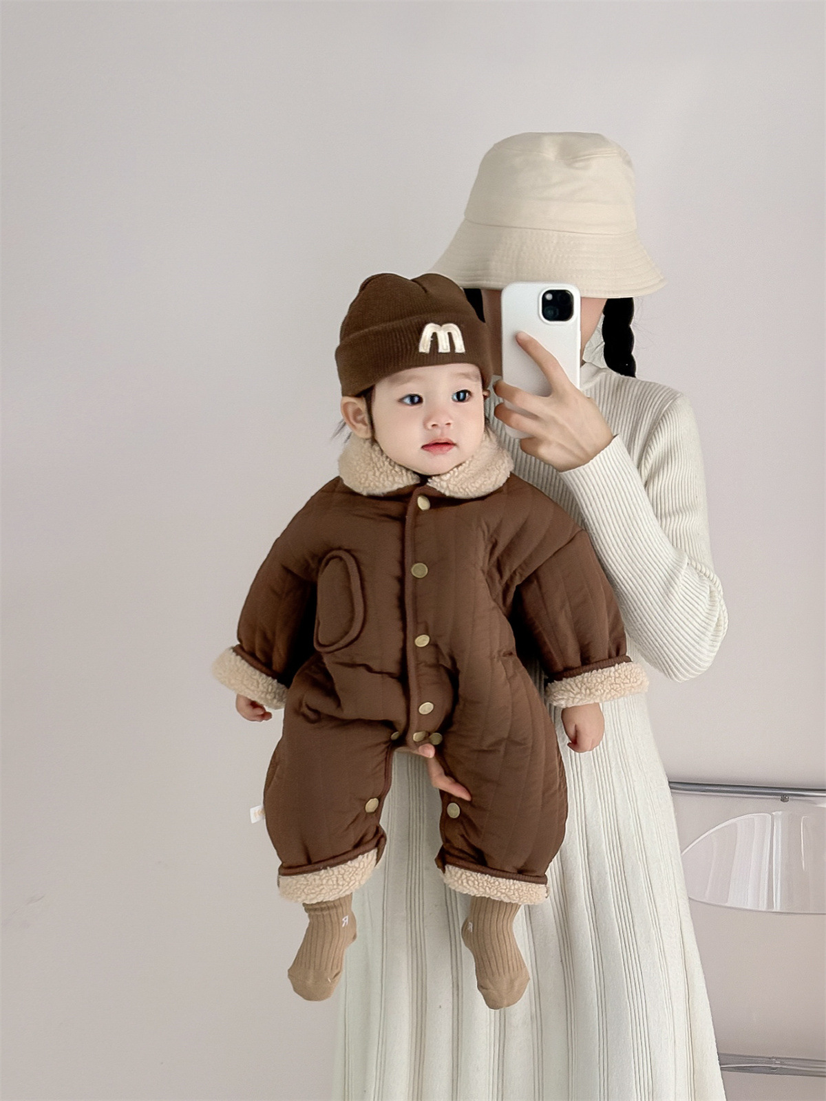 Baby Thermal Fleece-Lined Romper 