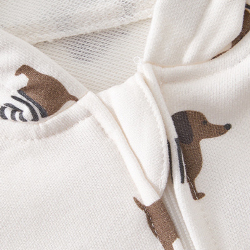 Baby Animal Print Hooded Romper