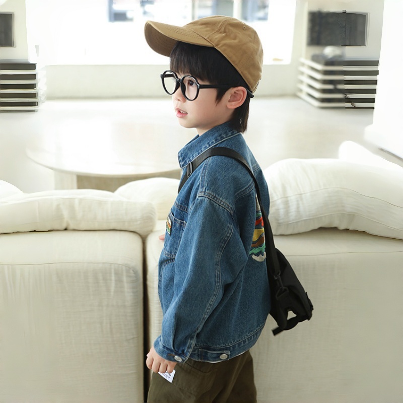 Kids' Boys' Hamburger Print Denim Jacket