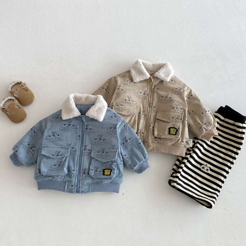 Baby & Kids' Boys' Thickened Printed Outerwear