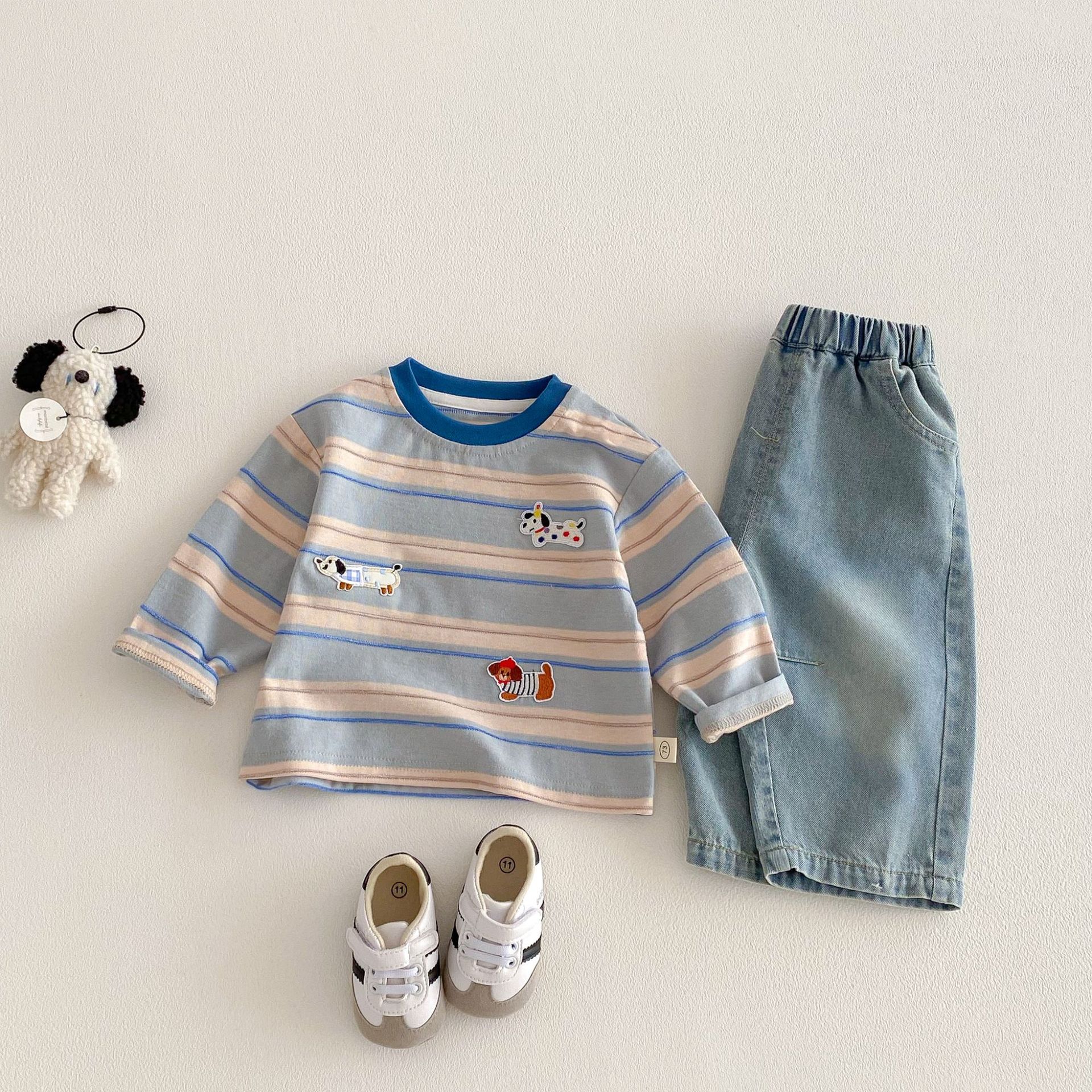 Baby Toddler Puppy Striped T-shirt