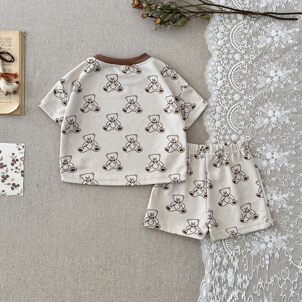 Baby 2-Piece Bear Waffle Set