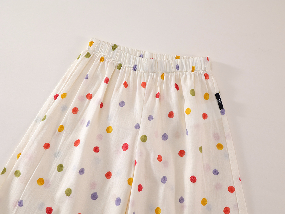 2-Piece Toddler Polka Dot Tank Top & Wide-Leg Pants Set