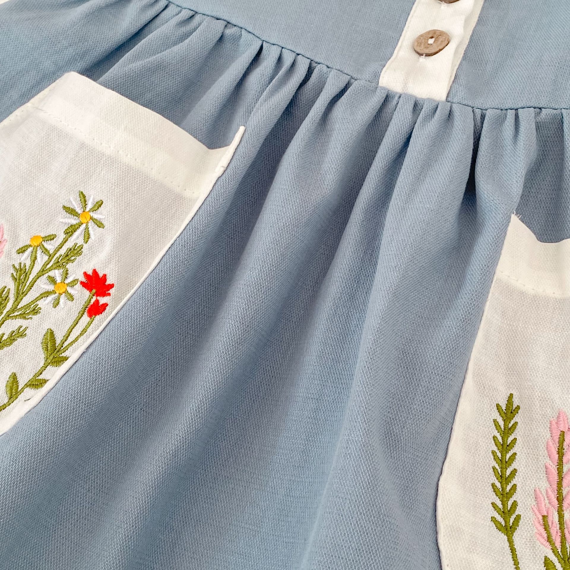 Baby Toddler Bow Knot Floral Pleated Dress