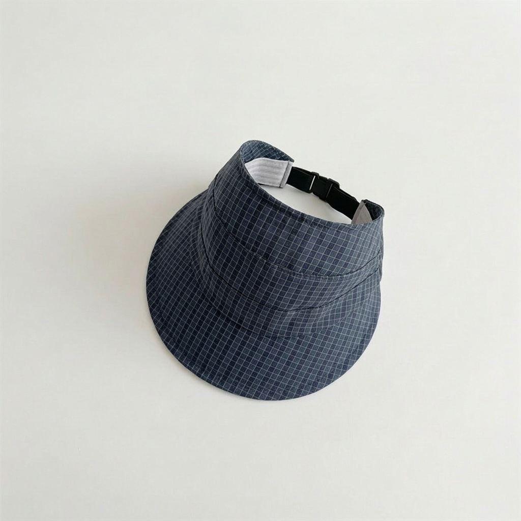 Baby Toddler Solid Color Plaid Big Eaves Open Top Hat