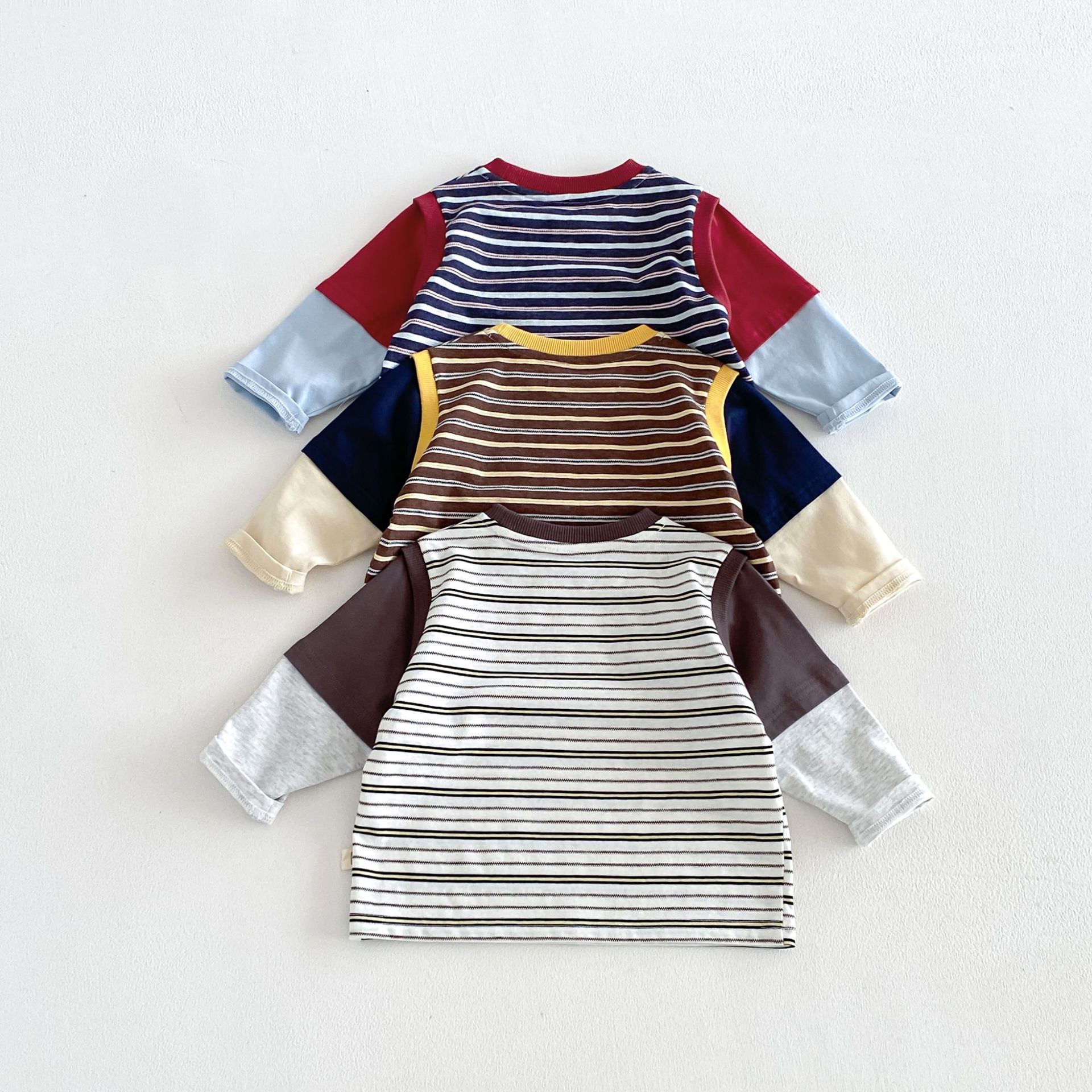 Kids Contrasting Colors Stripe T-shirt