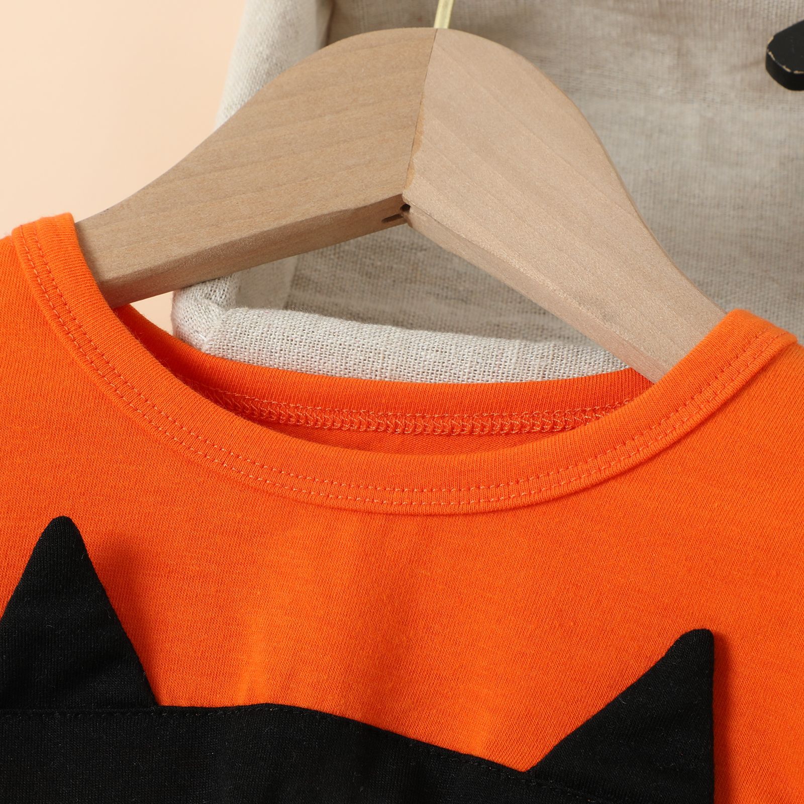 Kids Halloween Cat Long Sleeve Mesh Dress