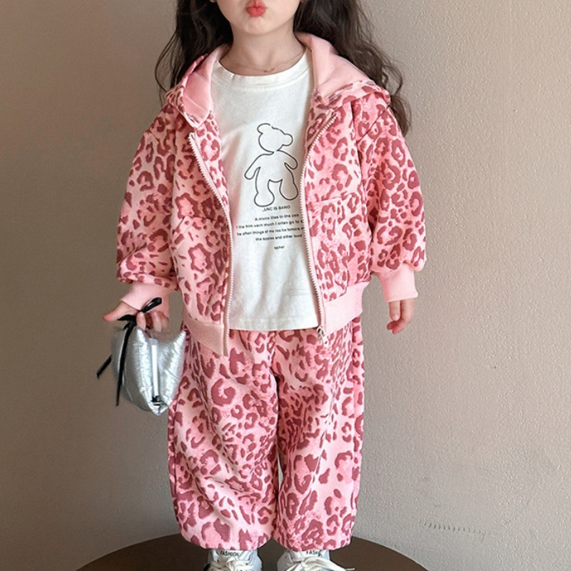 2-Piece Baby Toddler Girl's Leopard Print Set