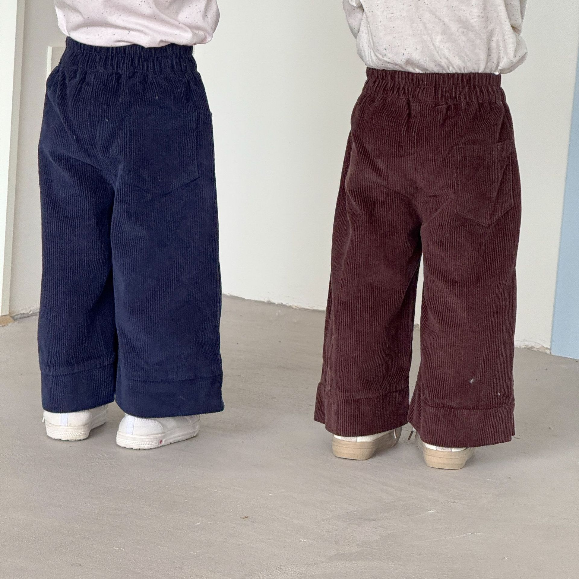 Kids Colorful Dog Corduroy Pants