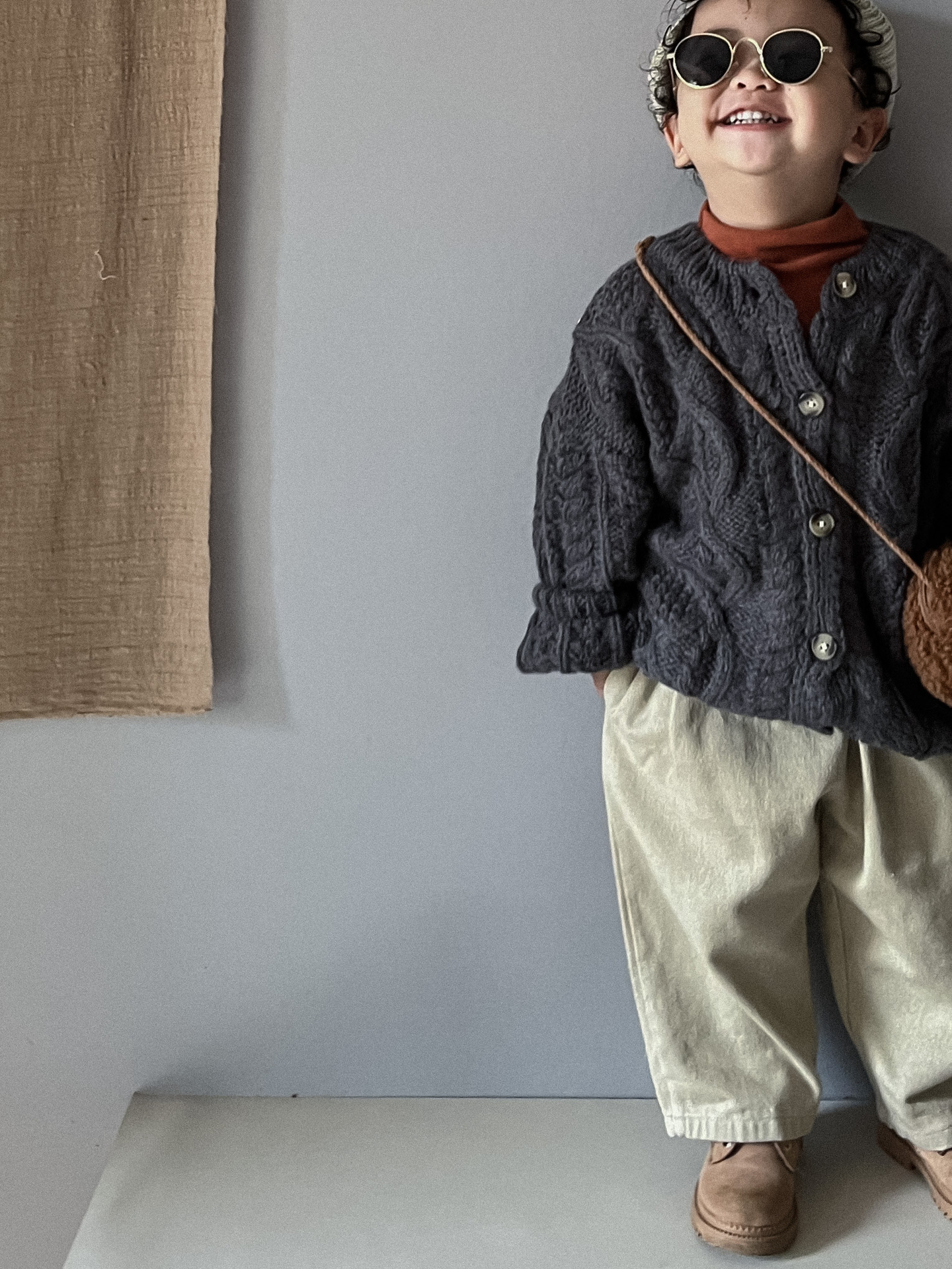 Toddler Twist Thick Knit Cardigan Sweater