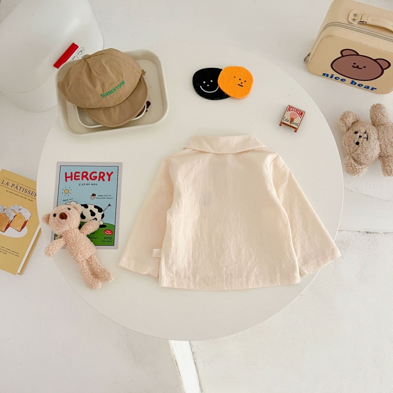 Baby doll collar shirt & workwear overall