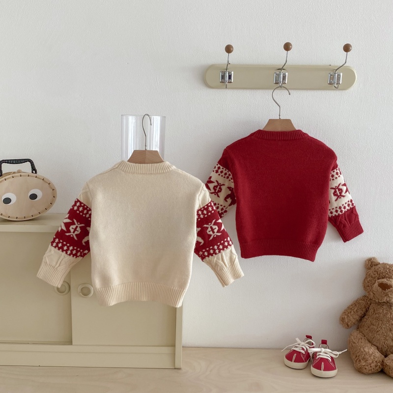 Baby Toddler Christmas Reindeer Snowflake Sweater