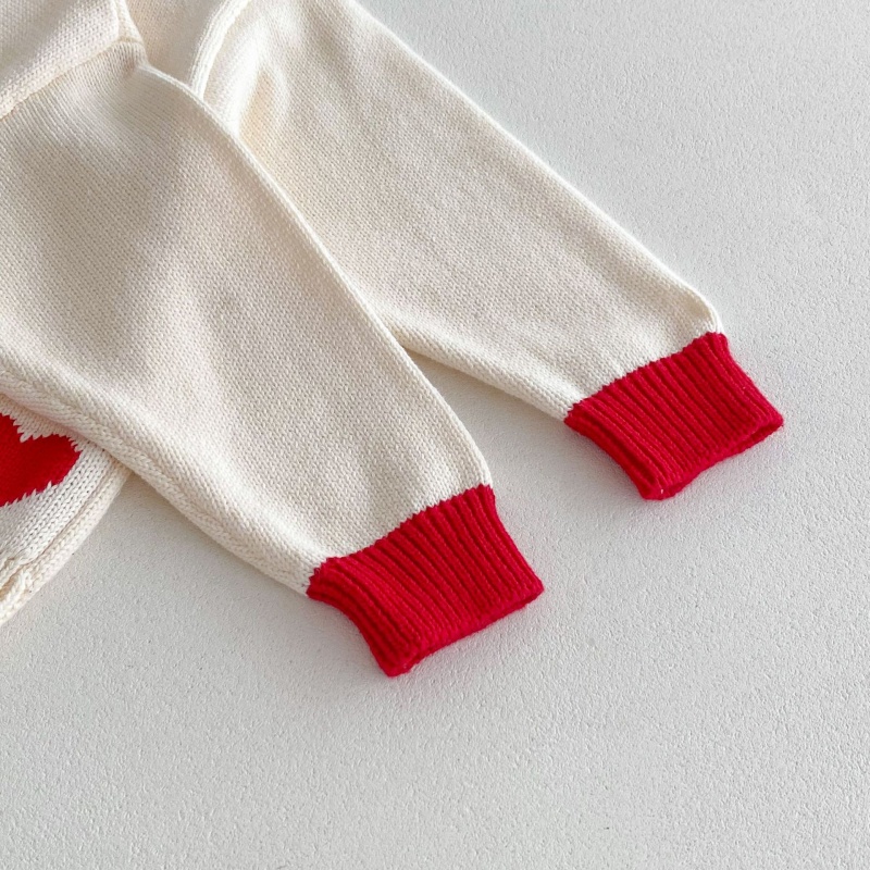 Baby Toddler Girls Heart-Print Color-Block Sweater