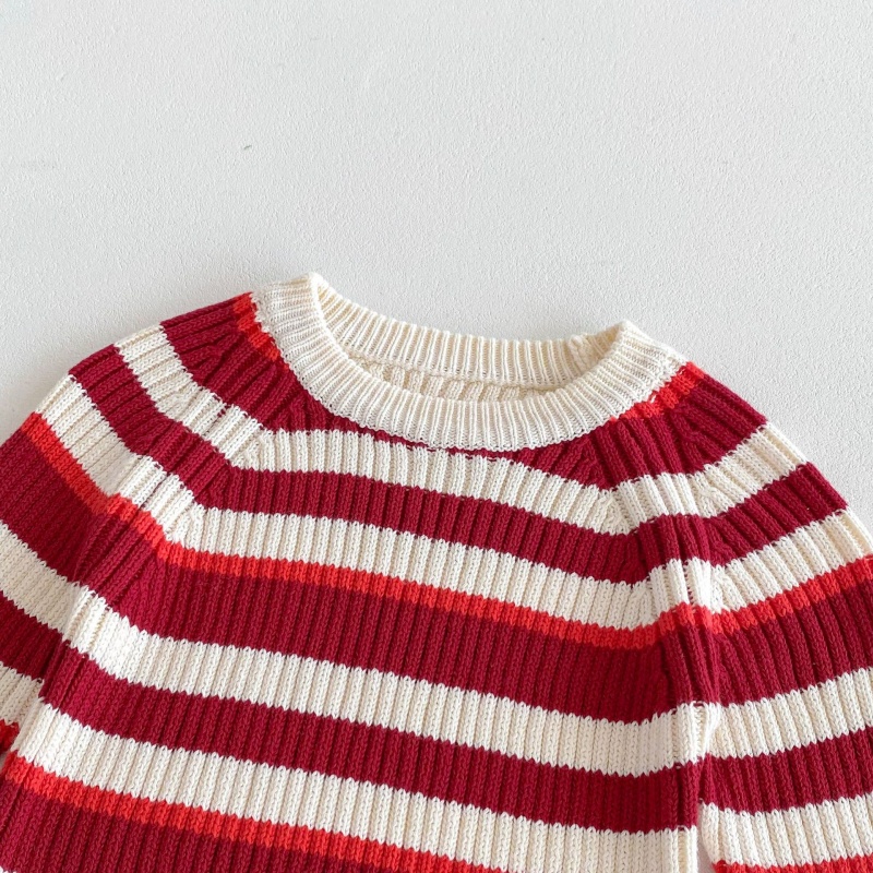 Baby Toddler Red Striped Sweater