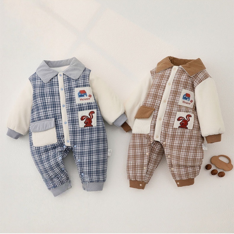 Baby Rabbit Print Thermal Romper