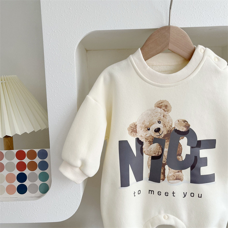 Baby Newborn Bear Warm Romper