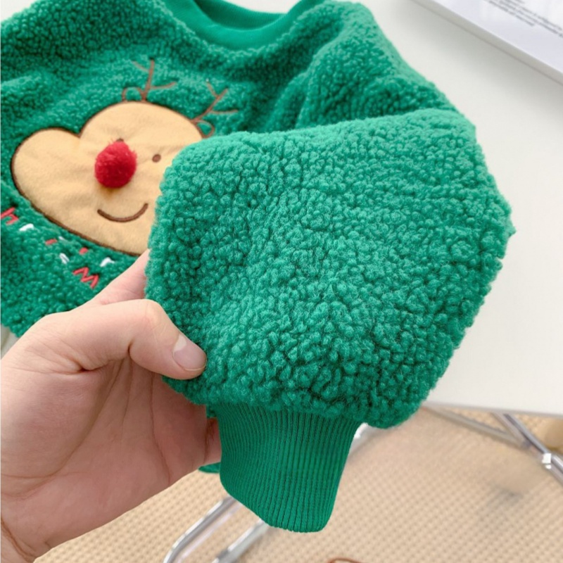 Christmas Baby Toddler Wool Lamb Sweatshirt