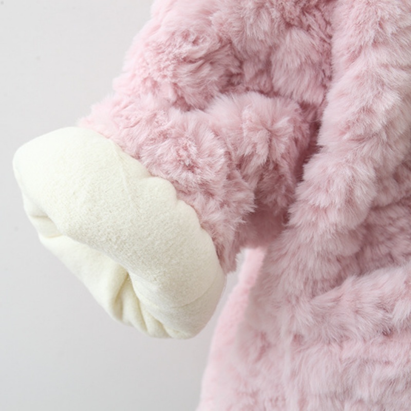 Rabbit Ear Baby Toddler Girls Hairy Outerwear (including gloves)