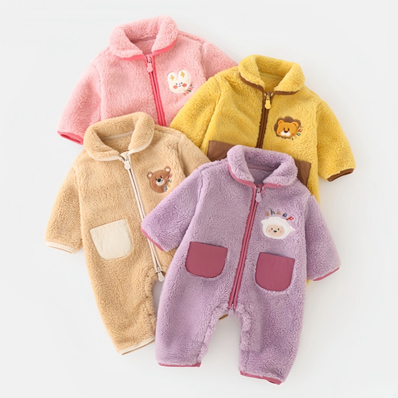 Cuddle Animal Baby Newborn Pocket Hairy Romper