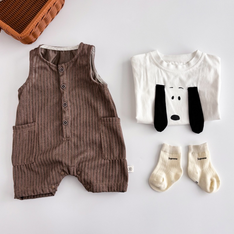 Baby Newborn Striped Sleeveless Romper