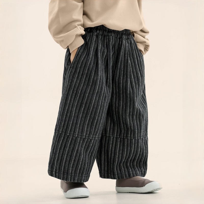 Baby Kids' Boys Striped Wide-Leg Pants