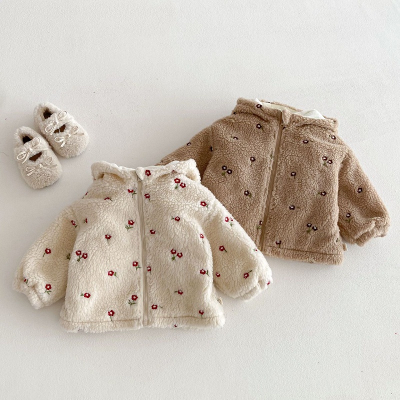 Baby & Kids' Girls Floral Print Bow Outerwear