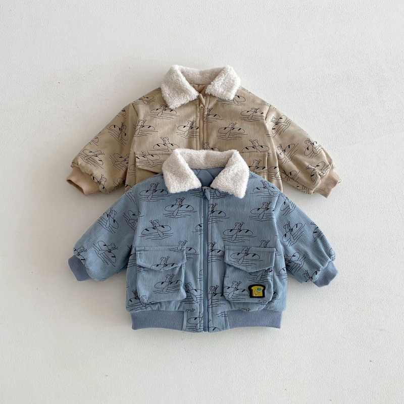 Baby & Kids' Boys' Thickened Printed Outerwear