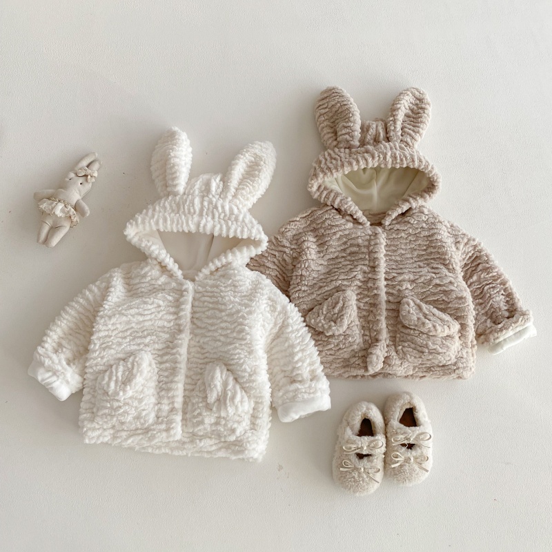Baby & Kids Rabbit Ear Fuzzy Outerwear