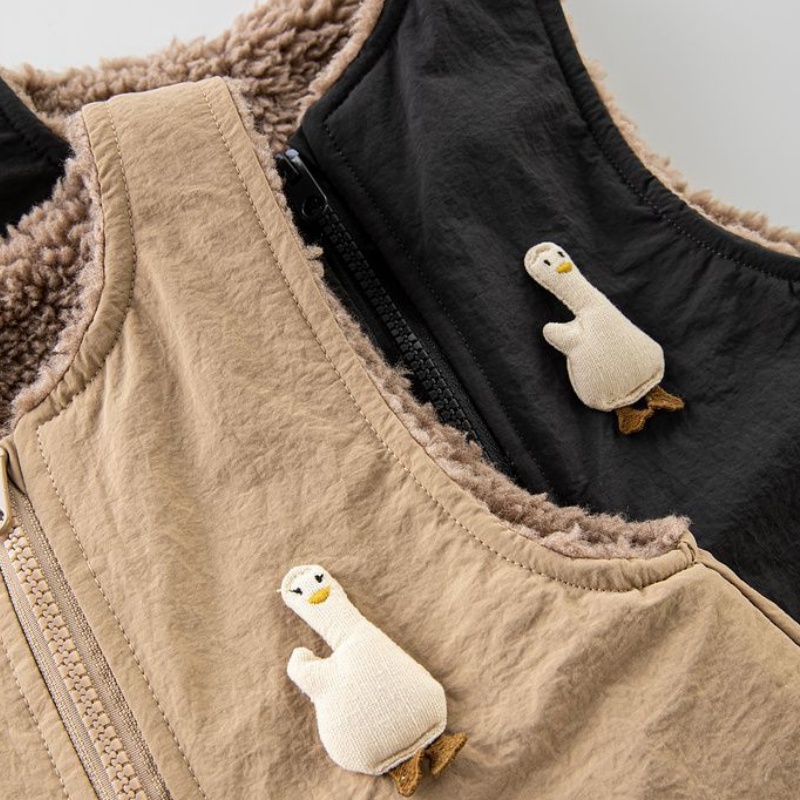 Baby & Toddler 3D Goose-Print Fleece Overalls