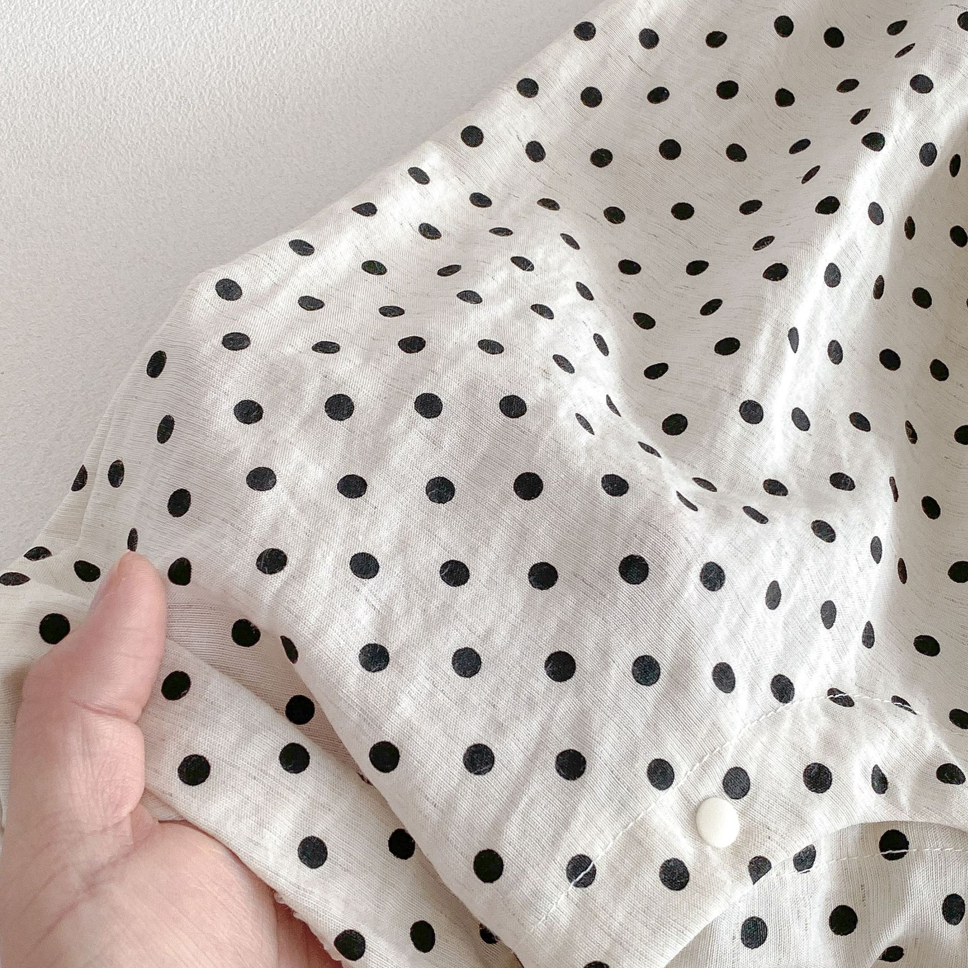 Baby Toddler Girl Dot Overalls/Solid Color Top