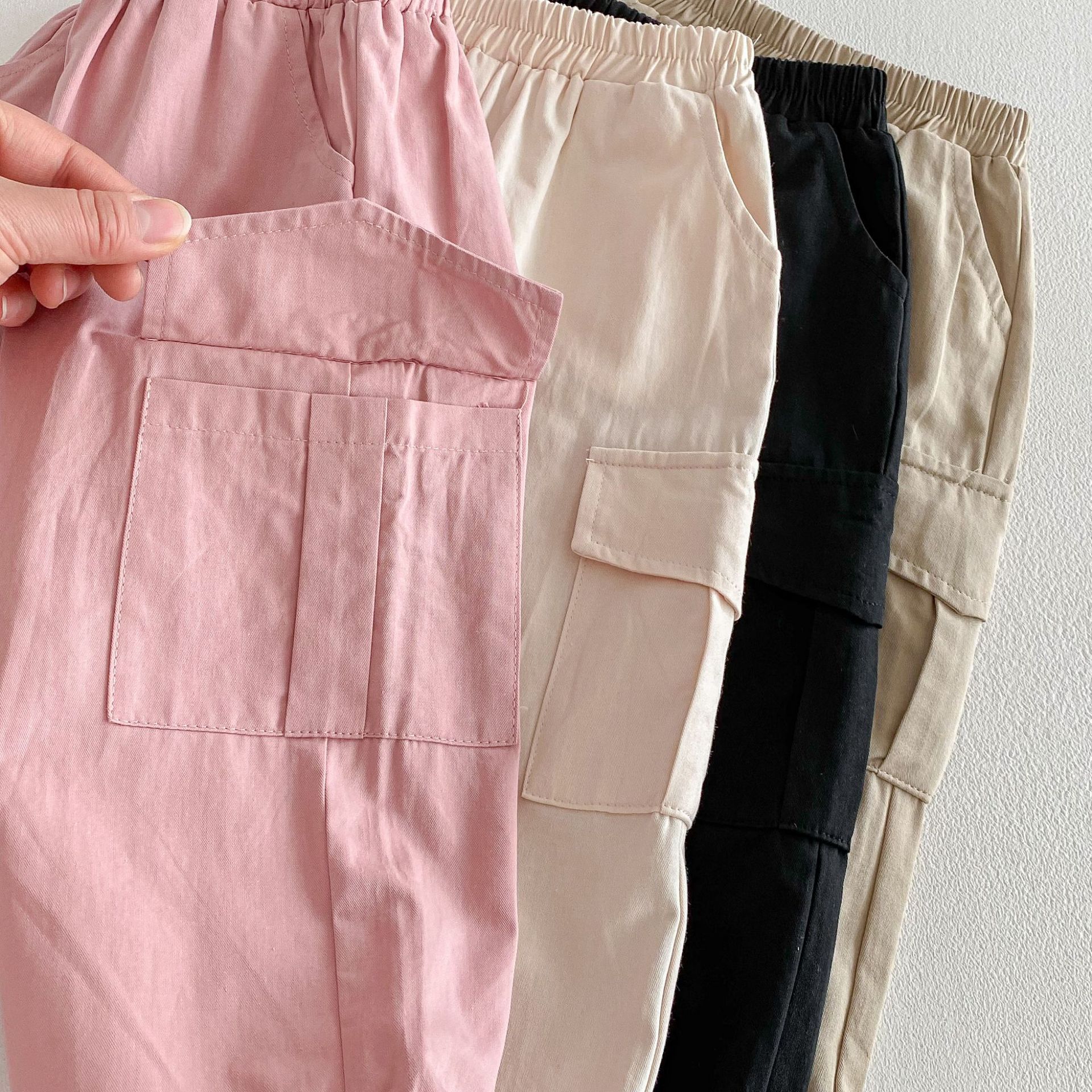 Baby Toddler Solid Color Worker Loose Pants