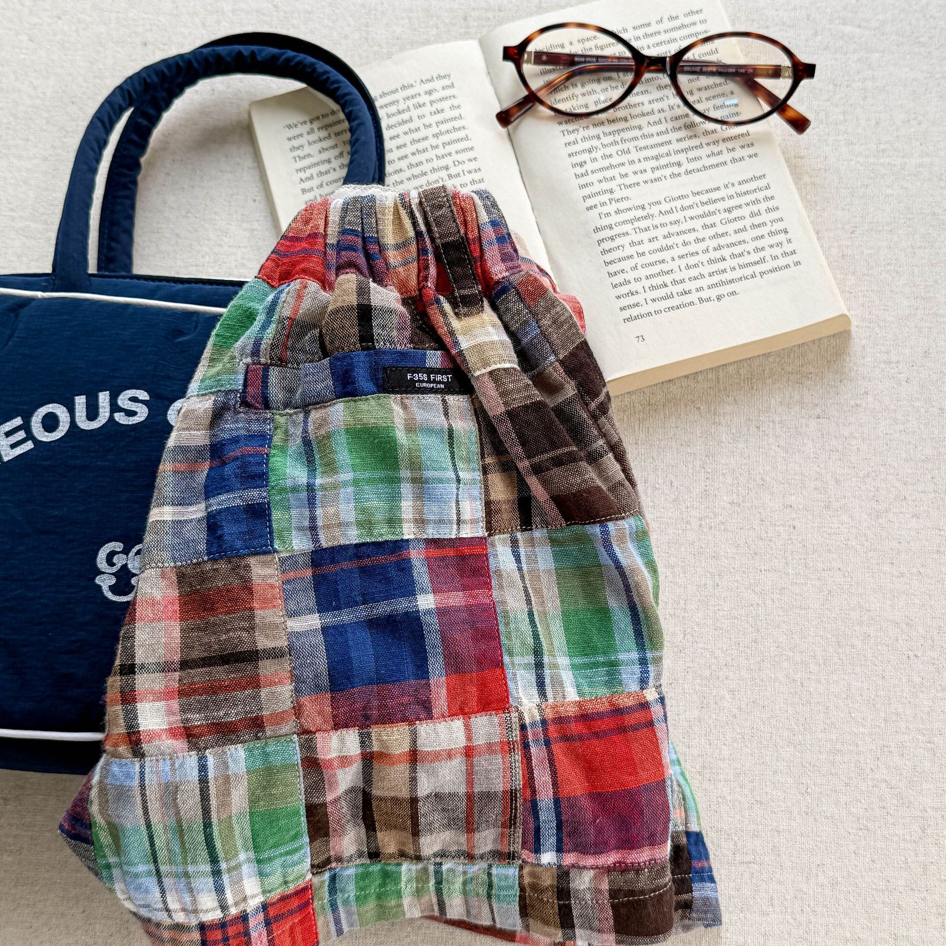 Kids Colorful Plaid Shorts (12M-9Y）