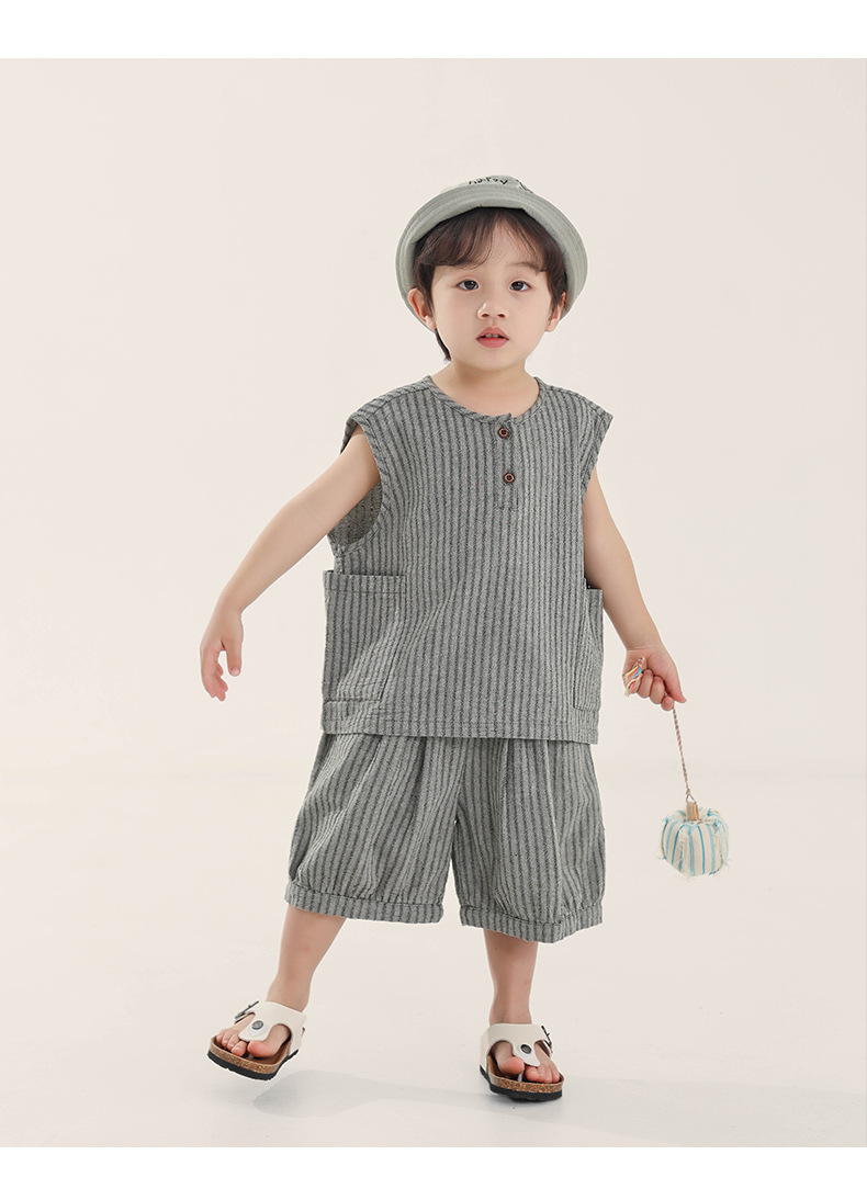 Toddler Striped Tank Top and Shorts Set