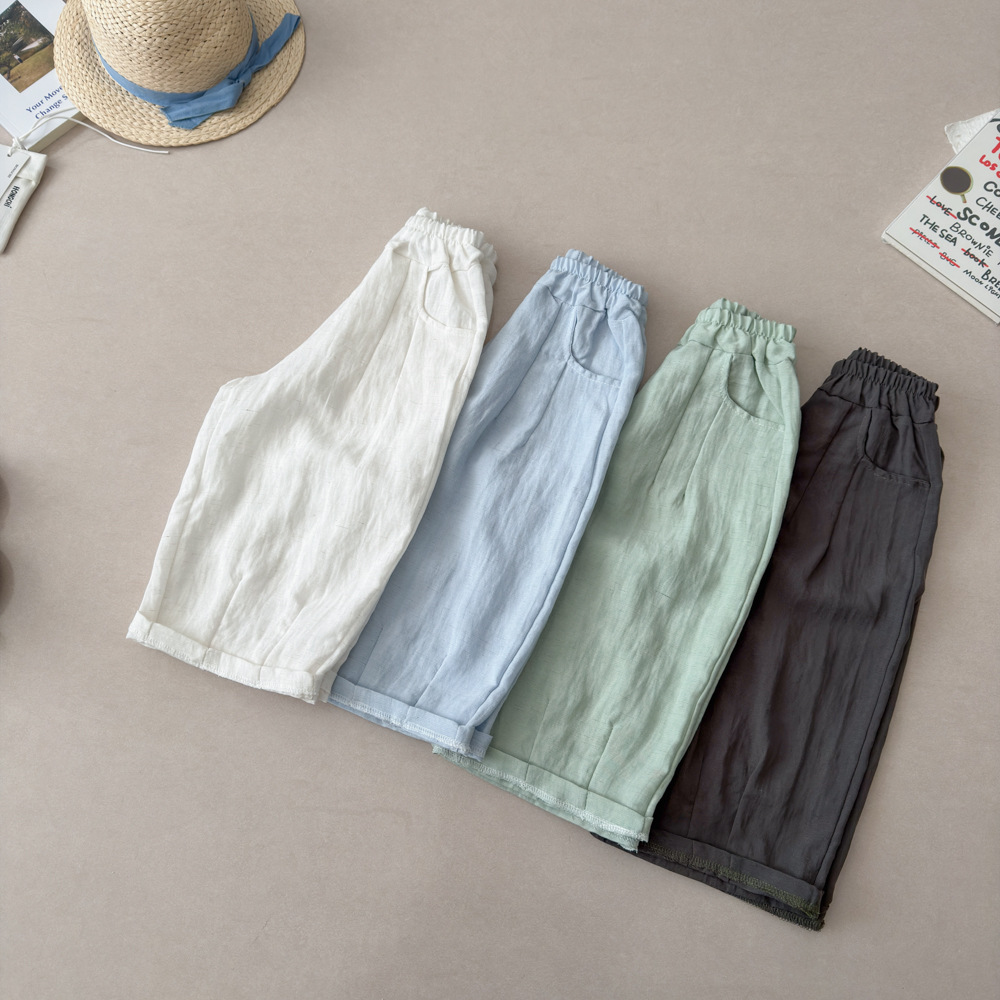 Infant/Toddler Solid-Color Loose-Fit Harem Pants