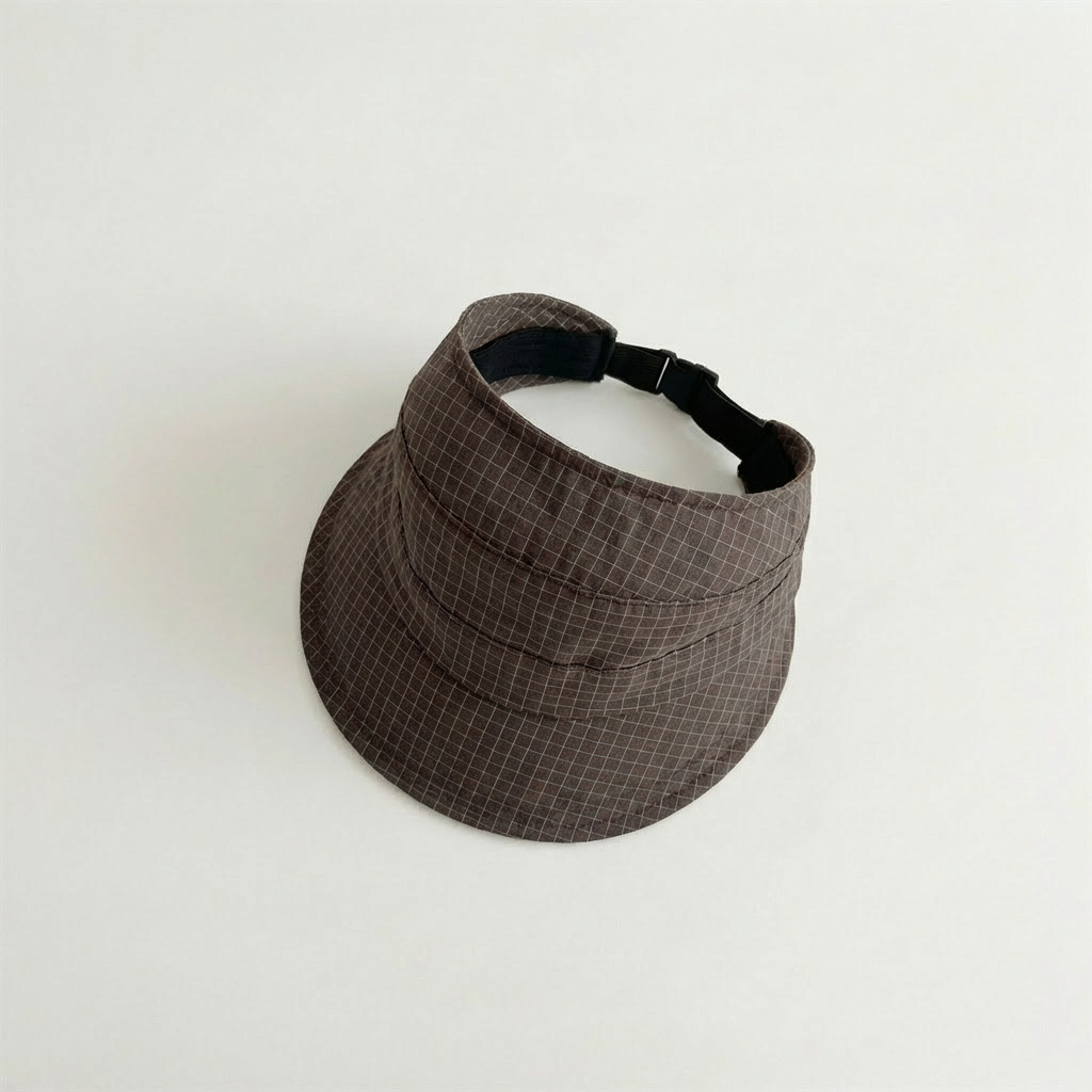Baby Toddler Solid Color Plaid Big Eaves Open Top Hat