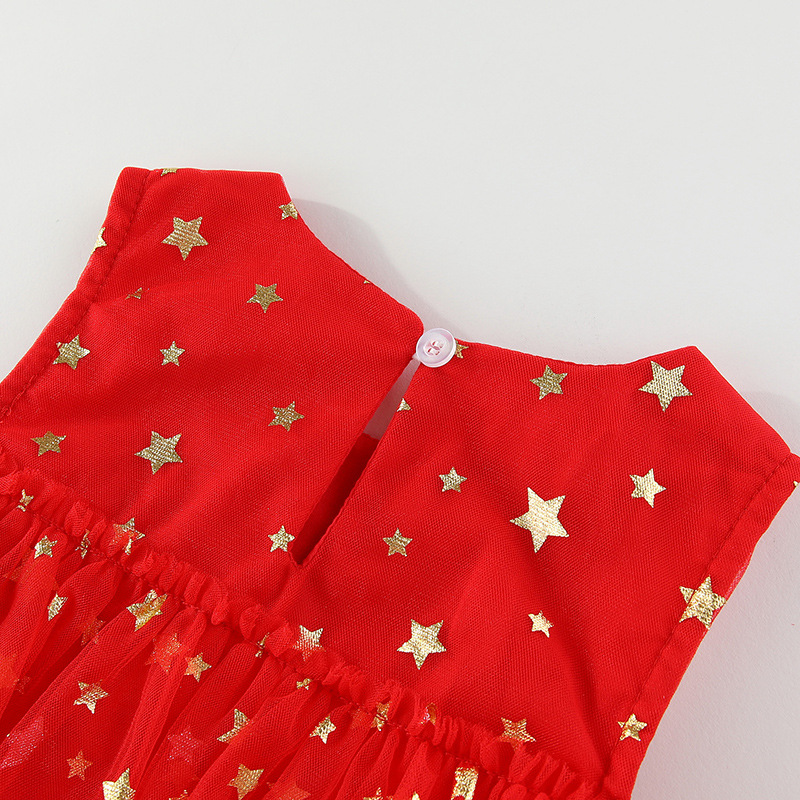 Kids Christmas Mesh Dress