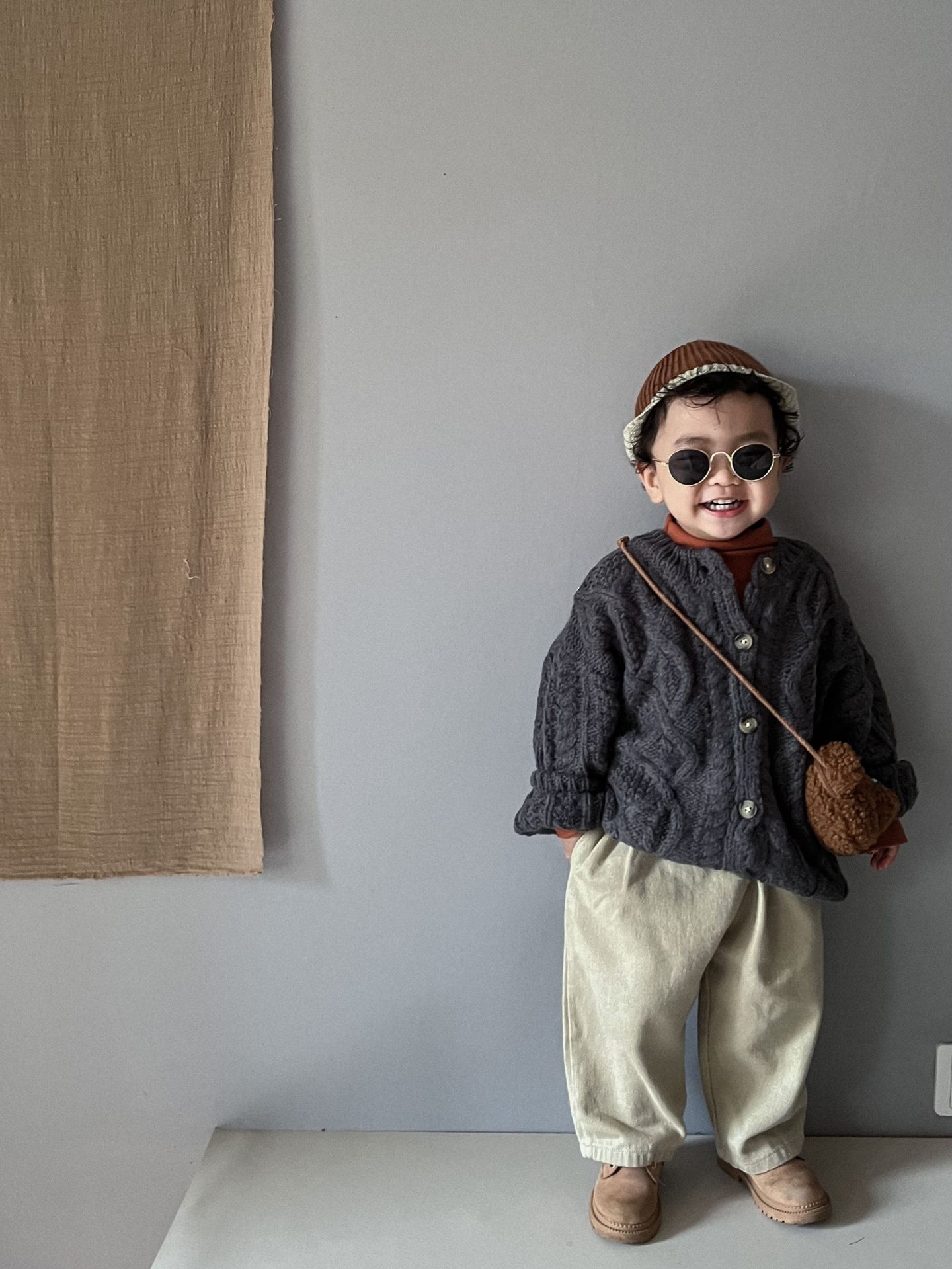 Toddler Twist Thick Knit Cardigan Sweater