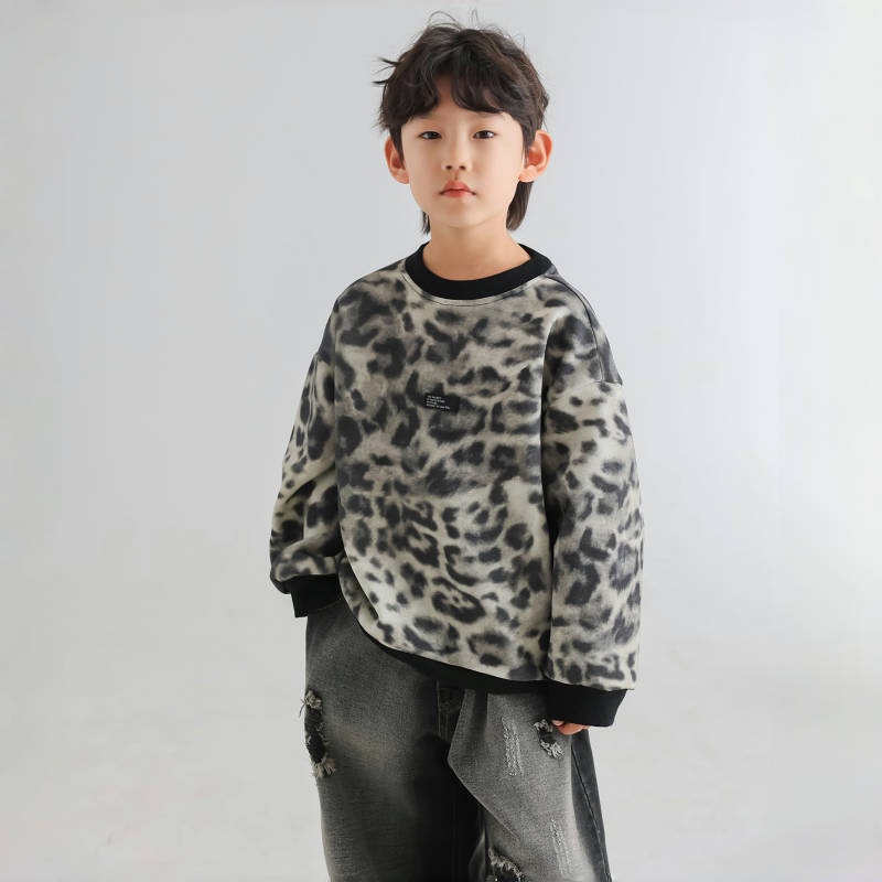 Kids' Boy Leopard Print Sweatshirt