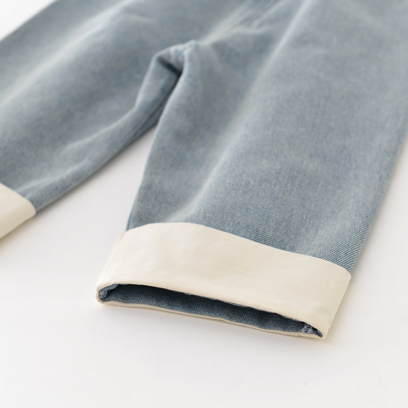 Baby Girl Cat Print Denim Pant