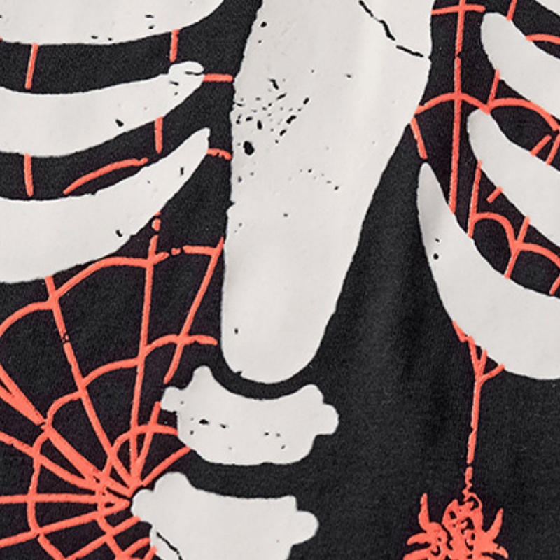 2-Piece Kids' Halloween Glow-in-the-Dark Skull Print Set