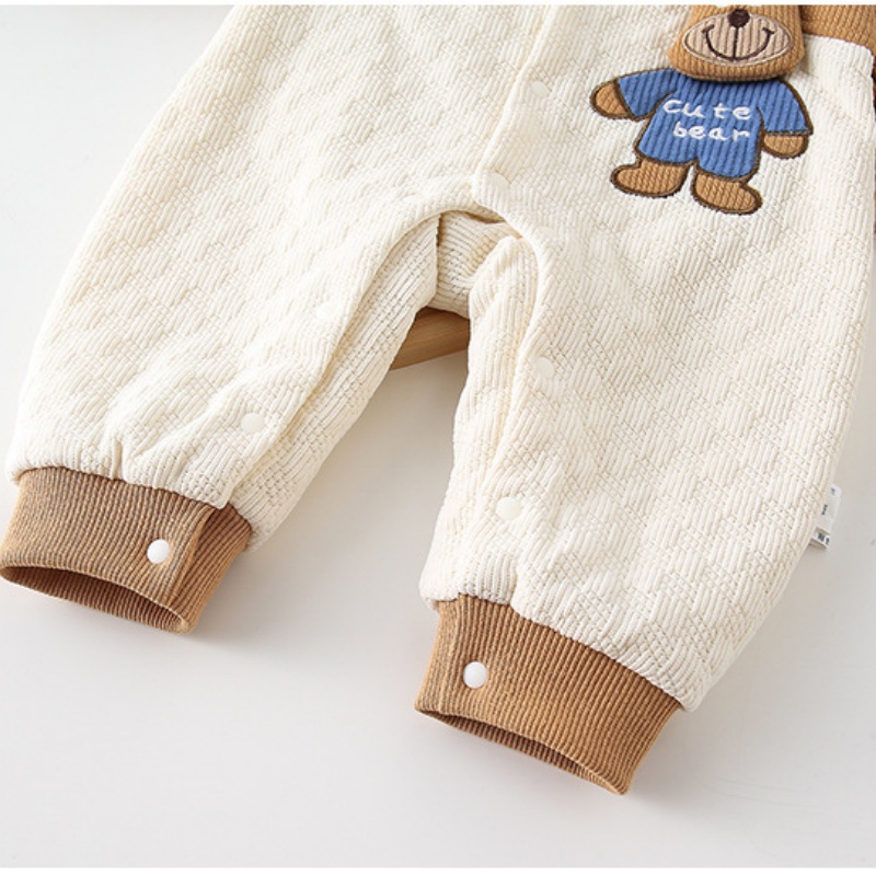 Baby Toddler Bear Print Double Layer Romper